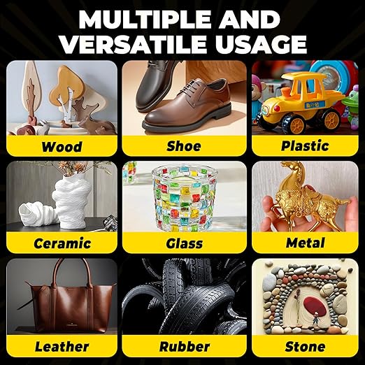 Super Glue Gel 6x3g CA Glue, Clear Cyanoacrylate Adhesive Single Use for Shoe Sole Repair Ceramic Plastic Model Metal Wood Aquarium Leather Pottery Glass, Food Safe Strong and Instant Bonding