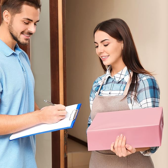 Fuxury 500 Pcs Poly Mailers 14.5x19 Inch, Bulk Shipping Bags for Clothing, Strong Adhesive Shipping Envelopes for Small Business Suppliers,Waterproof Mailers Poly Bags Mailing Envelopes Pink