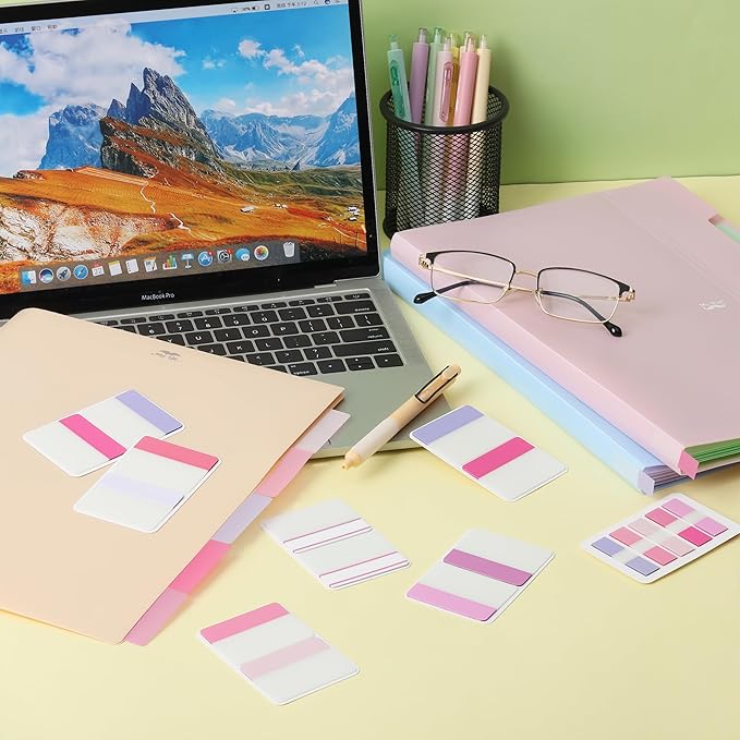 Mr. Pen- Sticky Index Tabs, 500 Pcs, 21 Sets, Colorful Sticky Tabs for Notebooks, Page Markers, Page Tabs for Binders, Page Tabs Sticky Tabs for Books, Notebook Tabs, Book Sticky Tabs for Notebooks
