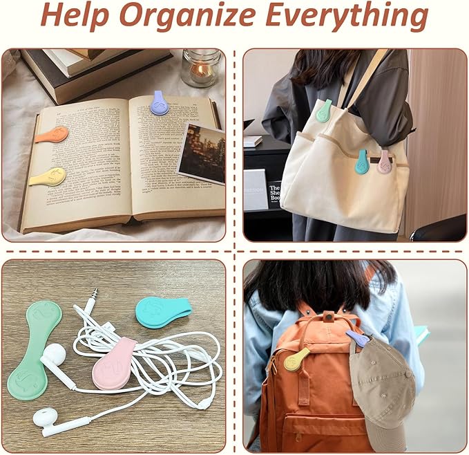 Magnetic Silicone Bookmarks for Reading Book, 6 PCS Extra Strong Magnetic Book Mark Clip Cute Dolphin Book Page Holders Accessories Gift for Women, Men, Book Lovers, Teachers, Readers, Kids