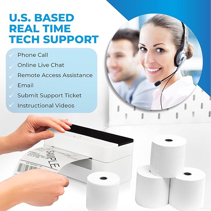 Arkscan 2054N Wireless Shipping Label Printer with USB and Wireless, for Connect to Bluetooth-Enabled Computer Devices, Support iOS, Android & Windows for 4x6 Direct Thermal Labels (Roll & Fanfold)