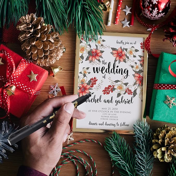 Calligraphy Pen,Calligraphy Pens for Writing, Brush Pens Calligraphy Set for Beginners, Calligraphy markers, Black Archival Ink Pens,Hand Lettering Pen for Art Drawing, Sketching,Scrapbooking