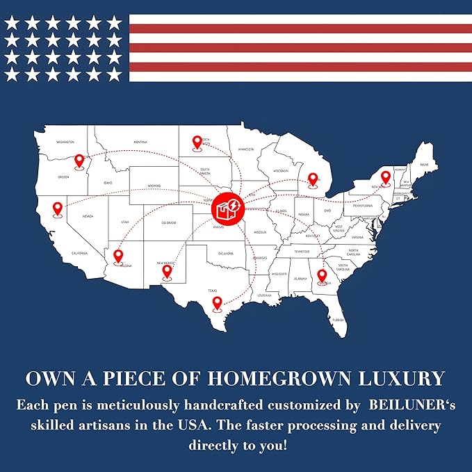 BEILUNER Black Personalized Pen,Stunning Luxury Lacquer With 24K Gold,Schneider Ink Refills,Multiple Fonts To Custom Rollerball,Gift Pen For Men & Women,Executive,Graduation,Christmas,Nice Pens