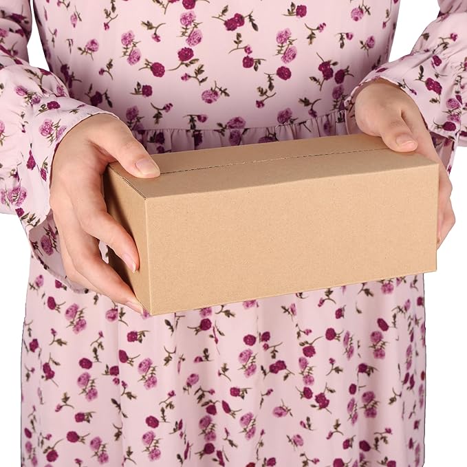 CRUGLA 40 Packs 8x4x3 Shipping Boxes for Small Business, Corrugated Cardboard Boxes Bulk for Shipping Packing Mailing