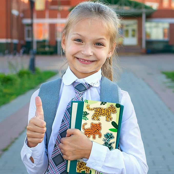 Xqumoi Safari Animal Sticky Notes Set, 550 Sheets, Wild Animal Self-Stick Note Pads Jungle Zoo Animal Writing Memo Pads Page Marker Student Classroom Back to School Office Supplies Small Gift