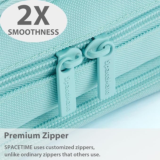 Pencil Case Pouch Box Bag School Supplies Girls Boys Kids, Cute Preppy Stuff Big Capacity Aesthetic Pen Organizer, Back to College Stationary, Eggshell Blue, Extra Large Style, 2300ml