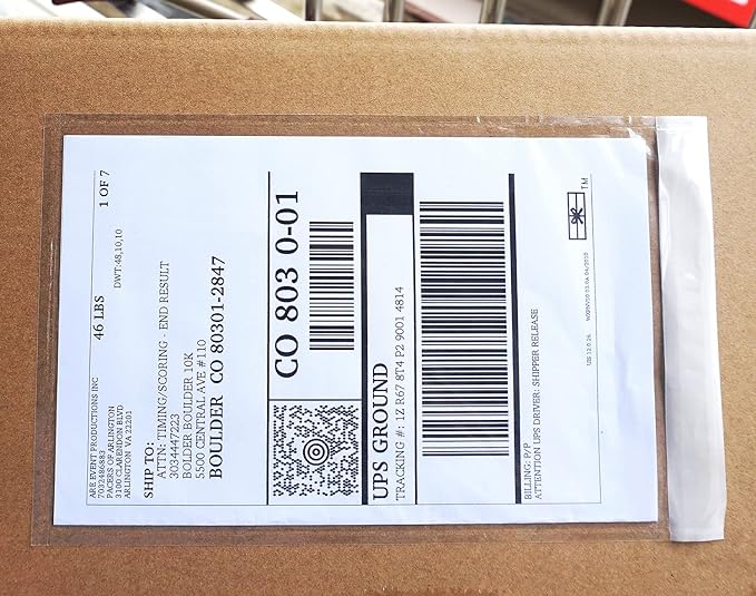 Premium 6''x10'' Packing List Envelope, Tailored Size for Letter-size Paper Folded in Half, Adhesive Shipping Label Pouch/Sleeve (100 pack)