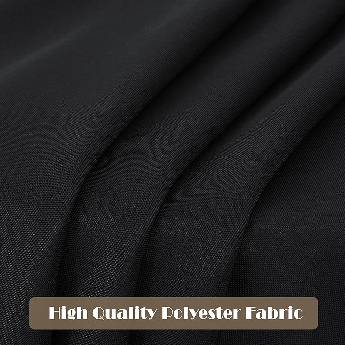 sancua 6 Pack Black Tablecloth 60 x 84 Inch, Rectangle Table Cloth for 4ft Tables - Stain and Wrinkle Resistant Washable Polyester Table Cover for Dining Wedding Banquet Party Buffet Restaurant