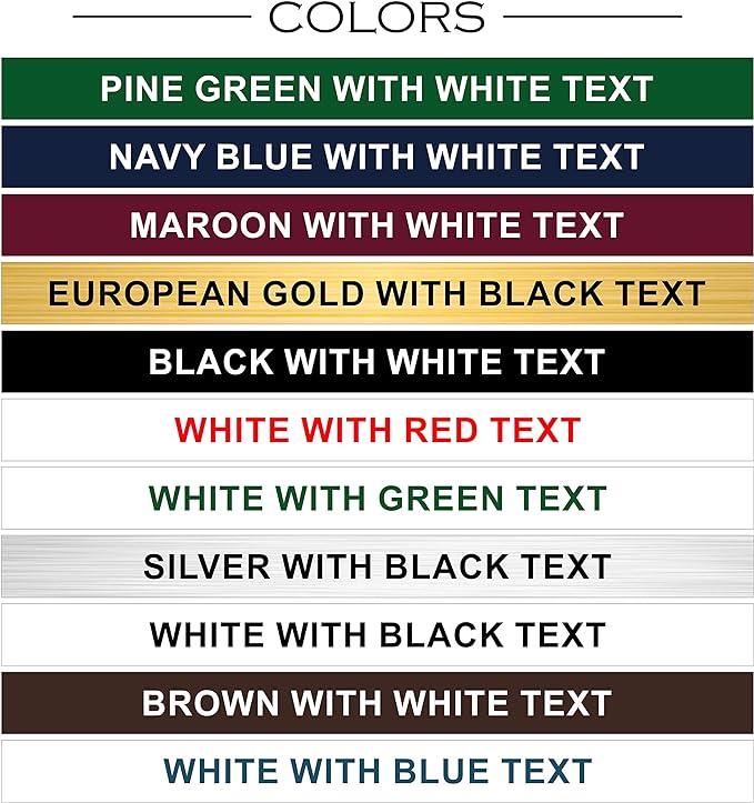 Providence Engraving Personalized Desk Name Plates - Custom Office Wall or Desk Name Plates With Aluminum Holder With Two Lines of Laser Engraved Text, 2" x 10"