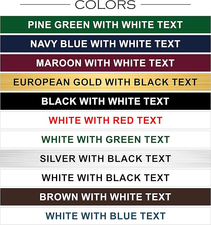 Providence Engraving Personalized Desk Name Plates - Custom Office Wall or Desk Name Plates With Aluminum Holder With Two Lines of Laser Engraved Text, 2" x 8"