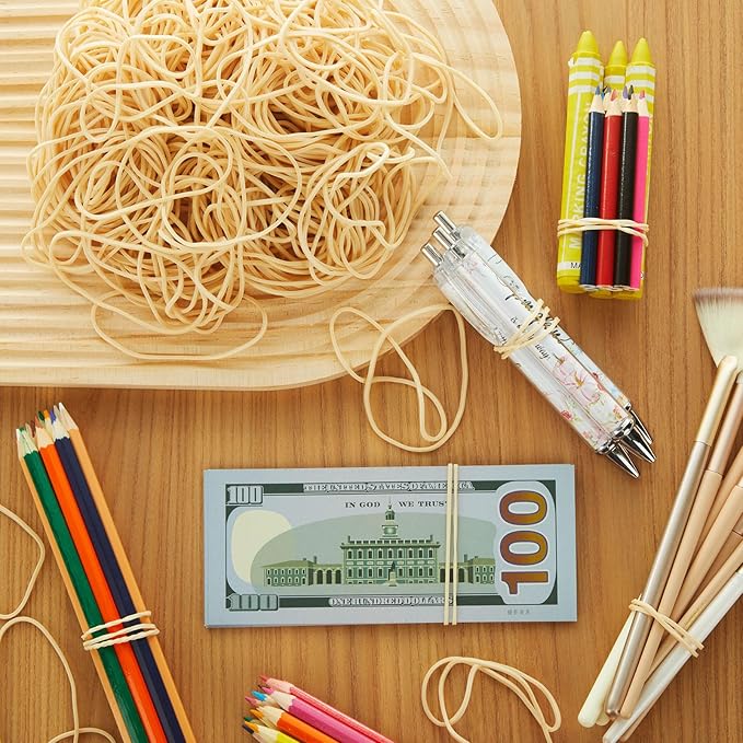 Marspark Rubber Bands Bulk Elastic Rubber Bands 5 lb File Folder Strong Elastic for Office Home Supply Crafts(Size 19)