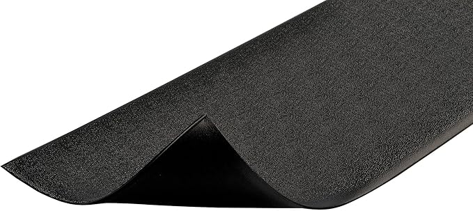 Notrax 411 Sof-Tred™ 2' x 60' x 3/8" Anti Fatigue Mat, Enhanced Slip Resistance with Beveled Edges and Pebbled Surface, Ideal for Industrial and Commercial Workplaces, Black, 411R0324BL