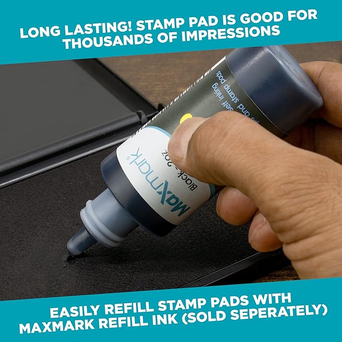 MaxMark Large Brown Stamp Pad - 4-1/4" by 7-1/4" - Premium Quality Felt Pad