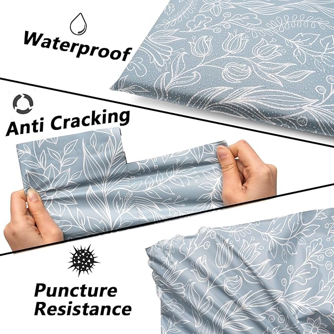 Poly Mailers 14.5x19 Inch 50 Pcs - Wheat Sheaf printed Shipping Bags, 2.4mil Thickness, Waterproof and Tear Resistant Mailing Envelopes, Self-Sealing Packaging Bags for Small Business