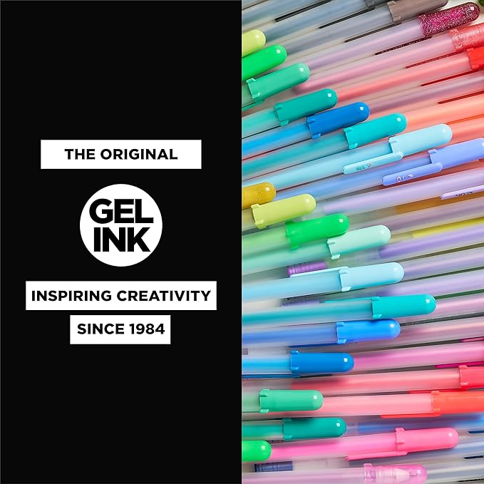 SAKURA Gelly Roll Gel Pens - Medium Point Ink Pen for Journaling, Art, or Drawing - Classic Black Ink - Medium Tip - 3 Pack