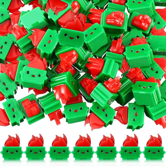 100 Pcs Mini Resin Dumpster Figurines Ornament Dumpster Desk Accessories Employee Appreciation Gifts Bulk Funny Thank You Gifts for Halloween Christmas Office Coworkers Teacher (Green)