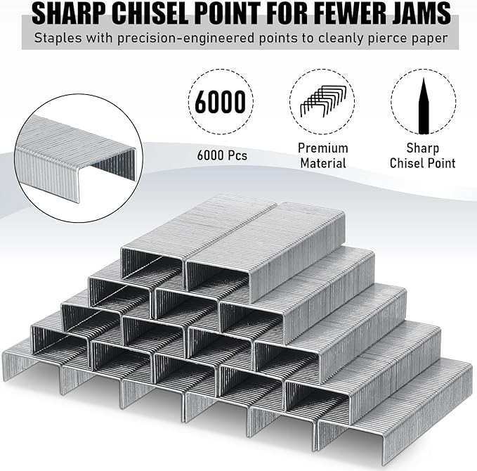 Marspark 10 Pcs Stapler for Desk Office Staplers Bulk with 6000 Staples 25 Sheet Capacity for School Office