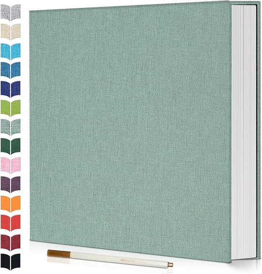 Photo Album Self Adhesive Scrapbook,60 Pages Large Photo Book for 4x6,5x7,8x10 Pictures,DIY Album for Baby Wedding Family Travel Birthday,with Metallic Pen and Scraper