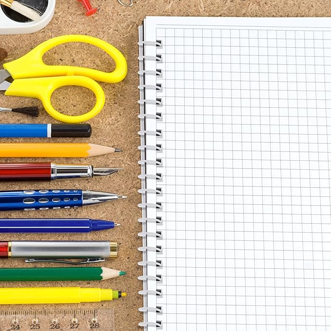 Leinuosen 120 Pack Plastic Spiral Binding Coils Kit Spirals Multi Size Coils for Binding Binder Combs Spines(1/4 5/16 3/8 1/2 5/8 3/4 Inch,White)