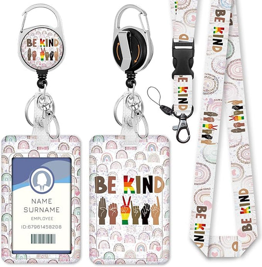 Gctriki Teacher Lanyards for ID Badges - Heavy Duty Retractable Badge Reel with 360° Carabiner Clip, Id Badge Holder with Lanyard for Women Nurse, School Office Supplies - Teacher Appreciation Gifts