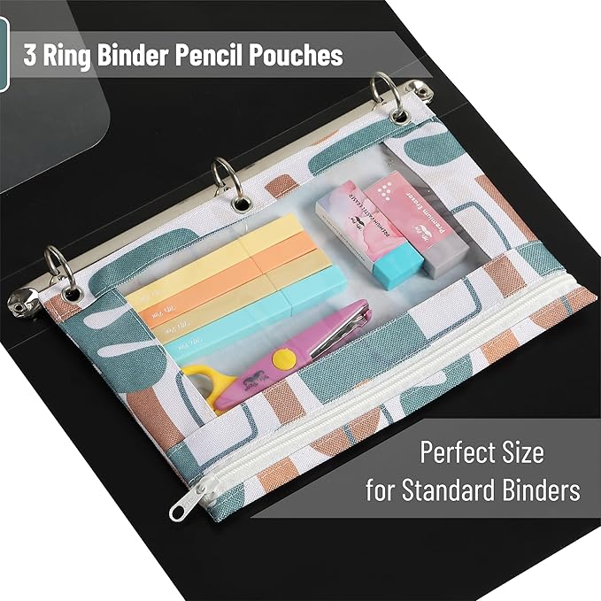Mr. Pen- Pencil Pouch, 2Pack, Pencil Pouches, Pencil Pouch for 3 Ring Binder Pencil Pouch, Pencil Cases, Pencil Case for Binder Pouch, Zipper Pencil Pouch, 3 Ring Binder Pouch, Pencil Bags with Zipper