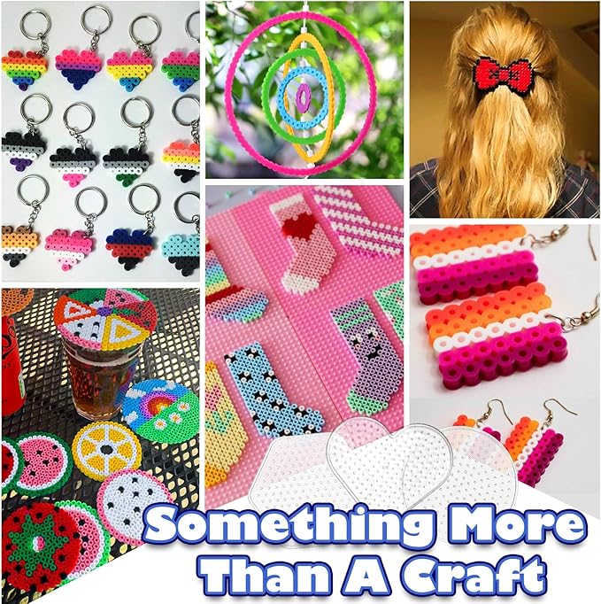 FUNZBO 31000 5mm Fuse Beads Kit - 48 Colors, Christmas Homeschool Arts and Crafts Supplies for Kids, Toys Set, Art Decorations for Room, Christmas Toys Gifts for Girls and Boys Age 5+