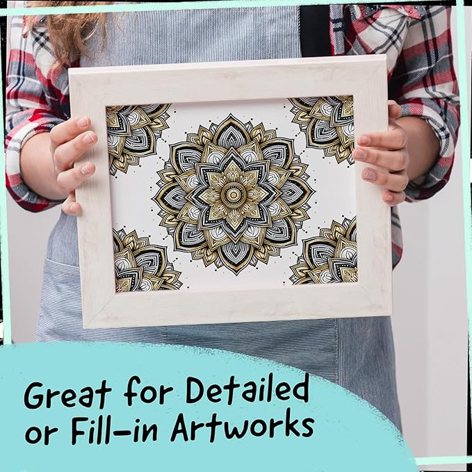 4 Dual Tip Acrylic Paint Pens - Fine Tip & Medium, Permanent & Waterproof - Acrylic Paint Markers for Rock Painting, Canvas, Wood, Ceramic, Glass, Fabric, Metal - White, Black, Gold & Silver