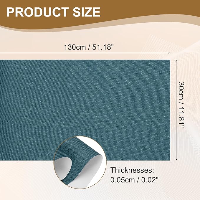 PATIKIL Book Binding Cloth, 51 x 11 Inches Book Cloth for Binding Repairing Fabric Surface Paper Backed Bookbinding Supplies, Dark Blue