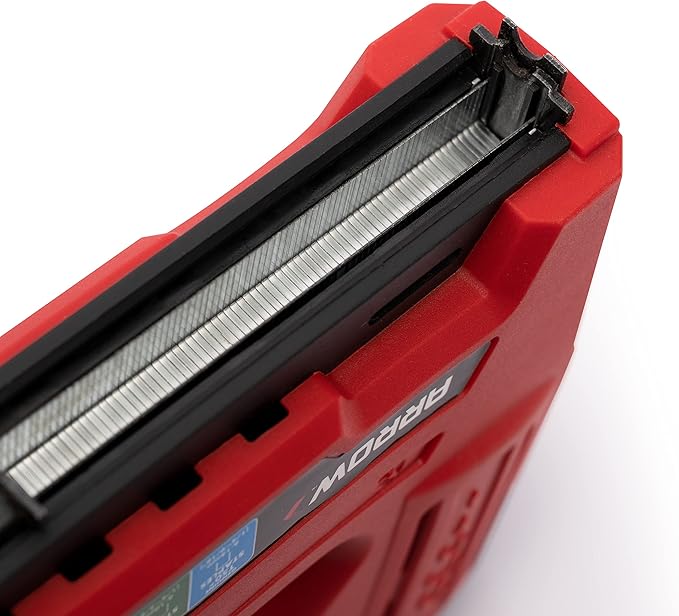 Arrow ET501F Corded 5-in-1 Professional Electric Staple and Nail Gun, Wire Stapler, and Brad Nailer for Upholstery, Framing, Insulation, Crafts, Fencing, and Cable, Black/Red