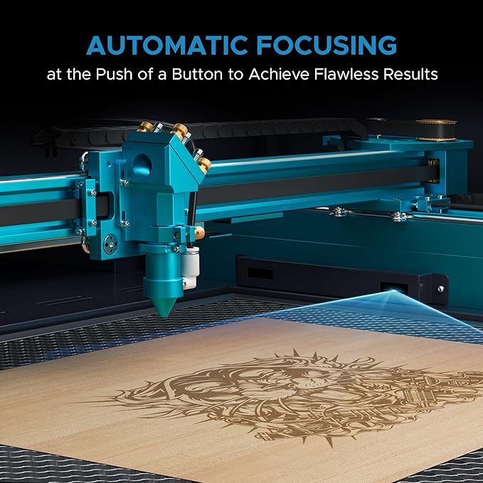 OMTech Pronto 130W CO2 Laser Engraver & Cutter – 51"x35" Workspace, 1,000mm/s Speed, Autofocus, 2-Way Pass, Air Assist, for Wood, Acrylic & More