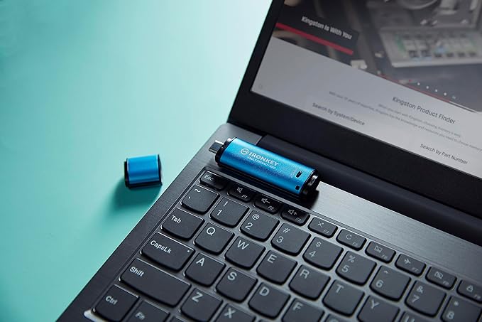 Kingston Ironkey Vault Privacy 50 USB-C 256GB Flash Drive | FIPS 197 Certified | XTS-AES 256-bit | BadUSB and Brute Force Protection | Mult-Password Option | IKVP50C/256GB