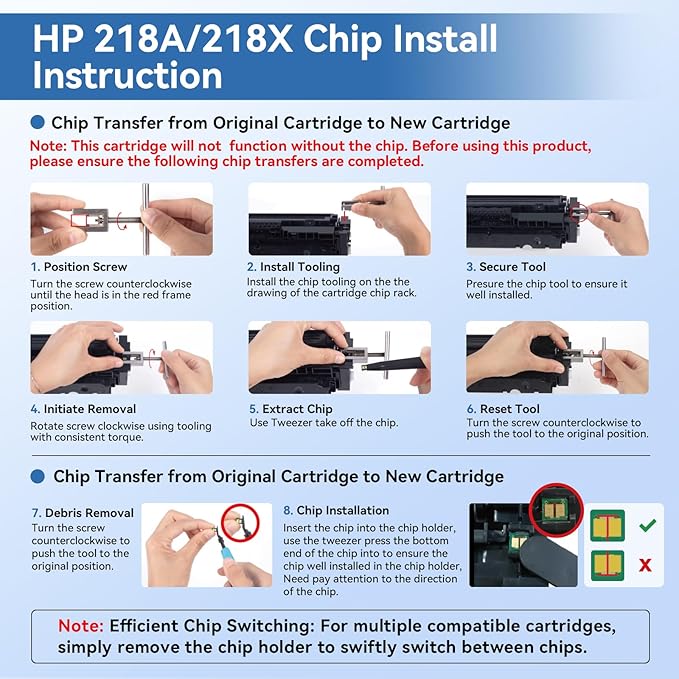 MYTONER 218A Toner Cartridges 4 Pack (NO CHIP) Compatible Replacement for HP 218A 218X W2180A W2180X for Color Laserjet MFP 3301fdw 3301cdw 3301sdw Pro 3201dw Printer High Yield Ink B/C/M/Y