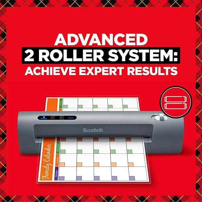 Scotch Thermal Laminator, 2 Roller System for a Professional Finish, Use for Home, Office or School, Suitable for use with Photos (TL901X)