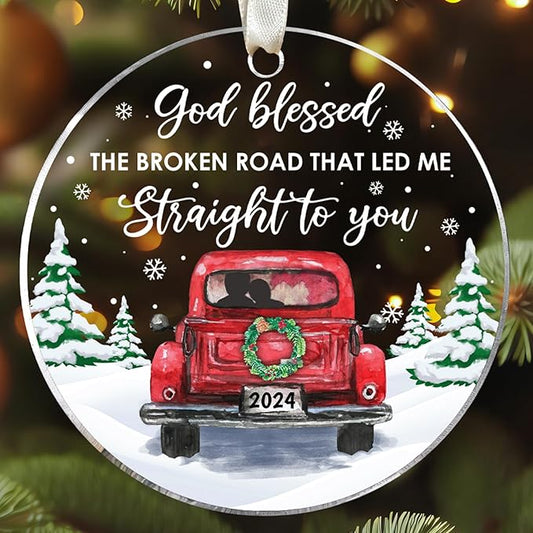 Couple Ornament - Couple Gifts - Gifts for Girlfriend, Boyfriend, Wife, Husband - Anniversary Ornaments for Him, Her - Acrylic Ornament 2024