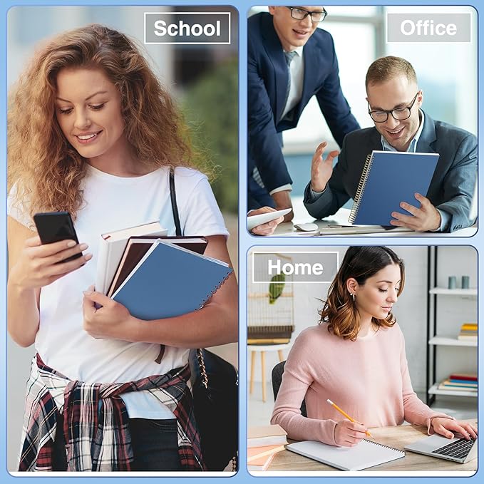 Ndsox 100 Pack 12 Mil Binding Presentation Covers Sand-Textured Polycover Report Covers for Letter Size Document Binding, Business Proposals, 8-1/2 x 11 Inches, Un-Punched, Square Corners, Blue