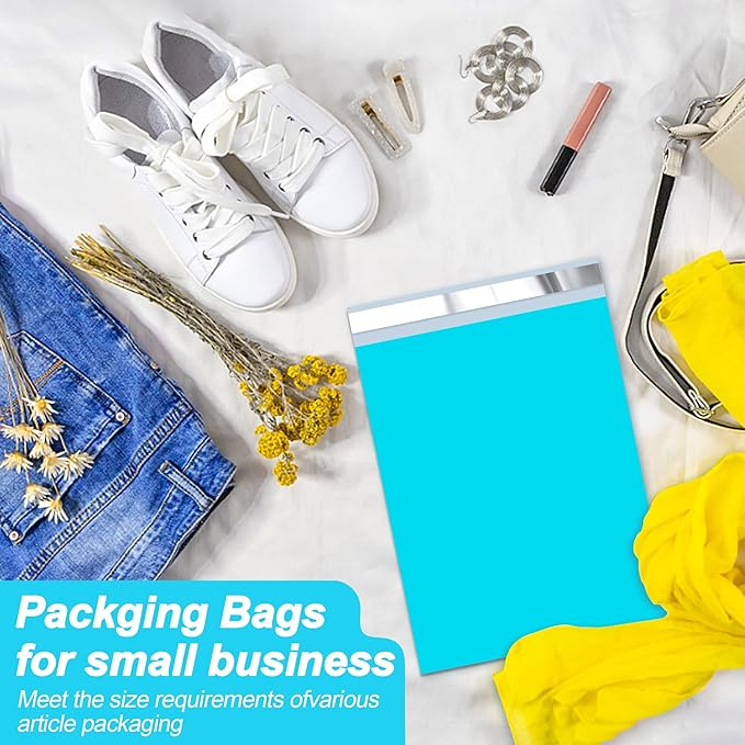 JinRuiKJ Thank You Poly Mailer 10x13 Inch 25 PCS, Shipping Bags for Clothing, Packaging Bags for Small Business, Strong Adhensive, Waterproof and Tear-Resistant Mailing Envelopes, Blue