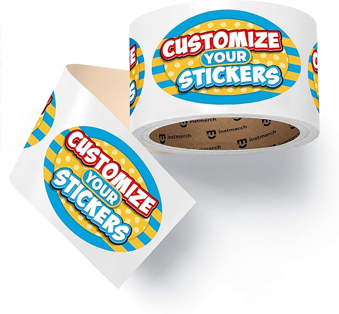 Custom Sticker Roll Labels — Logo Stickers Customized Labels — Custom Stickers for Business Logo (Oval)