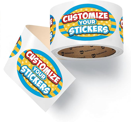 Custom Sticker Roll Labels — Logo Stickers Customized Labels — Custom Stickers for Business Logo (Oval)