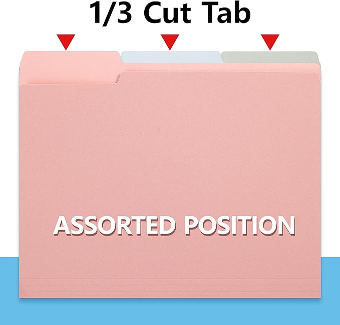 File Folders, 18 Pack Manilla Folders 8.5x11,Colored File Folders Home Office School Supplies for Documents Files Paper(7590U)
