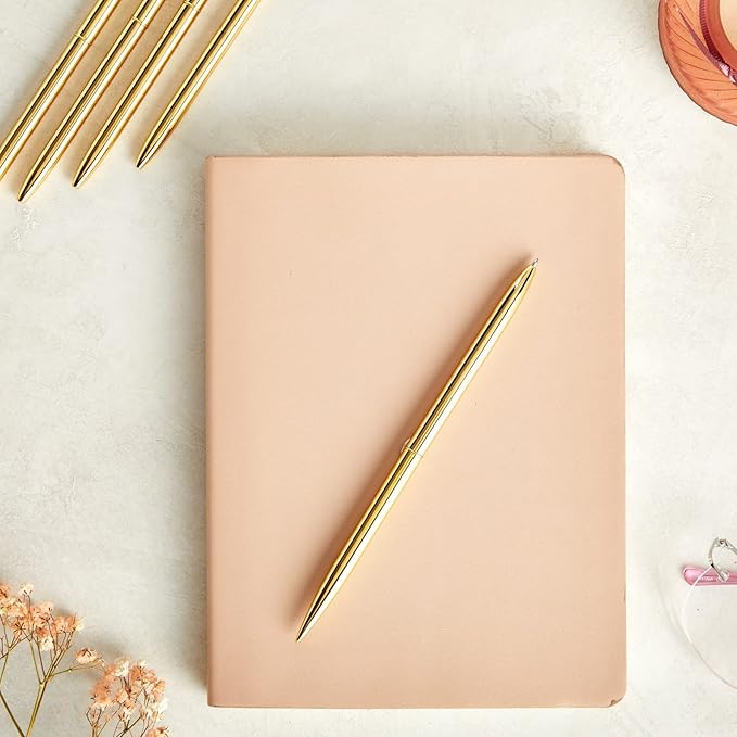 Juvale Gold Ballpoint Pens - Pack of 12, 1 mm Medium Point, Black Ink - Metal Twist-Action Design for Consistent Ink Flow - Pens for Wedding Guest Book & Gold Office Supplies