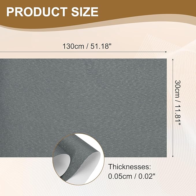 PATIKIL Book Binding Cloth, 51 x 11 Inches Book Cloth for Binding Repairing Fabric Surface Paper Backed Bookbinding Supplies, Dark Gray