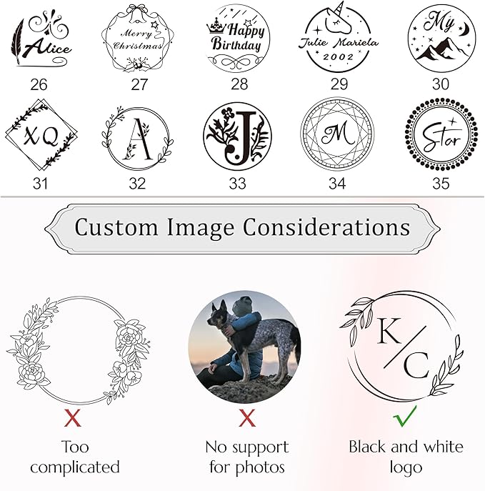 Custom Wax Seal Stamp, Personalized Wax Seal Stamp Kit, Create Your Own Design/Logo/Letter Customization, for Wedding, Invitation, Party, Envelopes, Gift Wrapping, Idea Gift