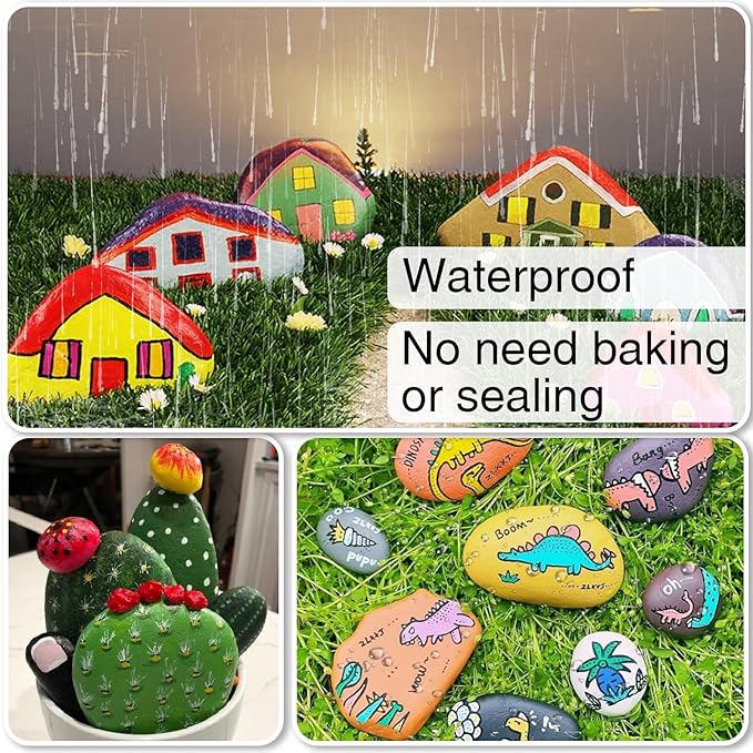 Yellow Permanent Paint Pens Paint Markers - 2 Pack Oil Based Markers, Quick Drying and Waterproof Marker Pen, Car Tire, Metal, Rock Painting, Wood, Ceramic, Plastic, Canvas, Mugs, Medium Tip