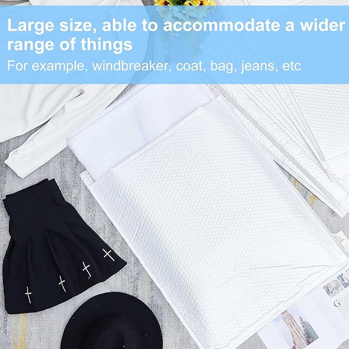 Ireer 40 Pack Extra Large Bubble Mailers 14 x 19" Poly Padded Envelopes Cushioned Mailing Envelopes Bubble Padded Mailers Self Adhesive Waterproof Shipping Bags for Business Gift Packaging