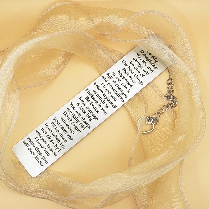 Daughter Birthday Gifts to My Daughter Christmas Bookmark Gifts for Her Inspirational 16th 18th 21st Birthday Gifts for Teen Girls Stepdaughter Back to School Graduation Stocking Stuffers