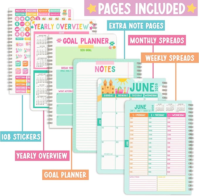 Weekly Appointment Book 2026-2027 - Hourly Appointment Book, Vertical Weekly Planner 2026-2027, Monthly Schedule Books, Retro Daily Planner With Hourly Schedule