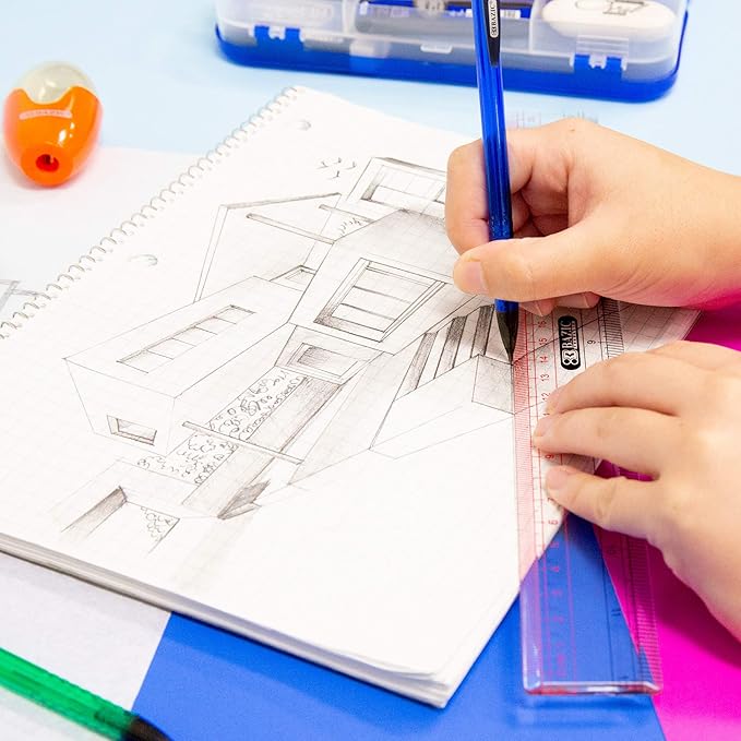 BAZIC Plastic Clear Ruler 12" (30cm), Inches Centimeter Metric Measuring Drafting Rulers, 288-Packs