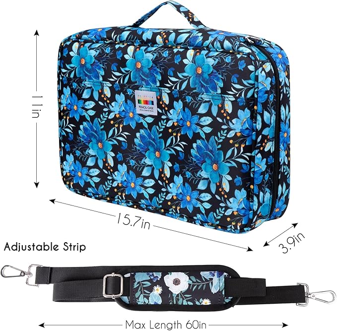 YOUSHARES Big Capacity Colored Pencil Case - 480 Slots large Pen Case Organizer with Multilayer Holder for Prismacolor Colored Pencils & Gel Pen (Orchid)