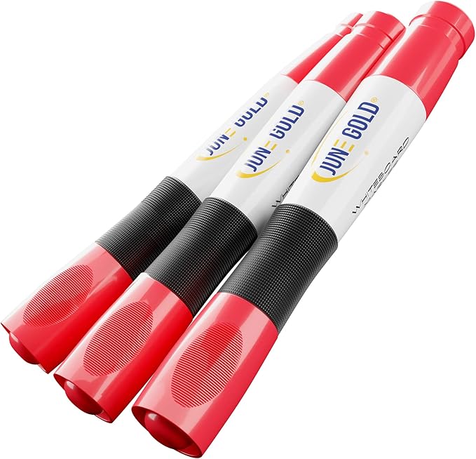 June Gold 39 Assorted Colored Dry Erase Whiteboard Markers, 13 Unique Colors, Chisel Tip, Low Odor, Comfortable Grip & Vivid Lines