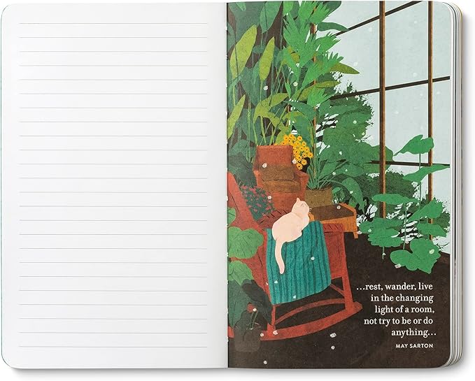 Compendium Softcover Journal - Sometimes the most important thing in a whole day is the rest we take between two deep breaths... – A Write Now Journal with 128 Lined Pages, 5”W x 8”H